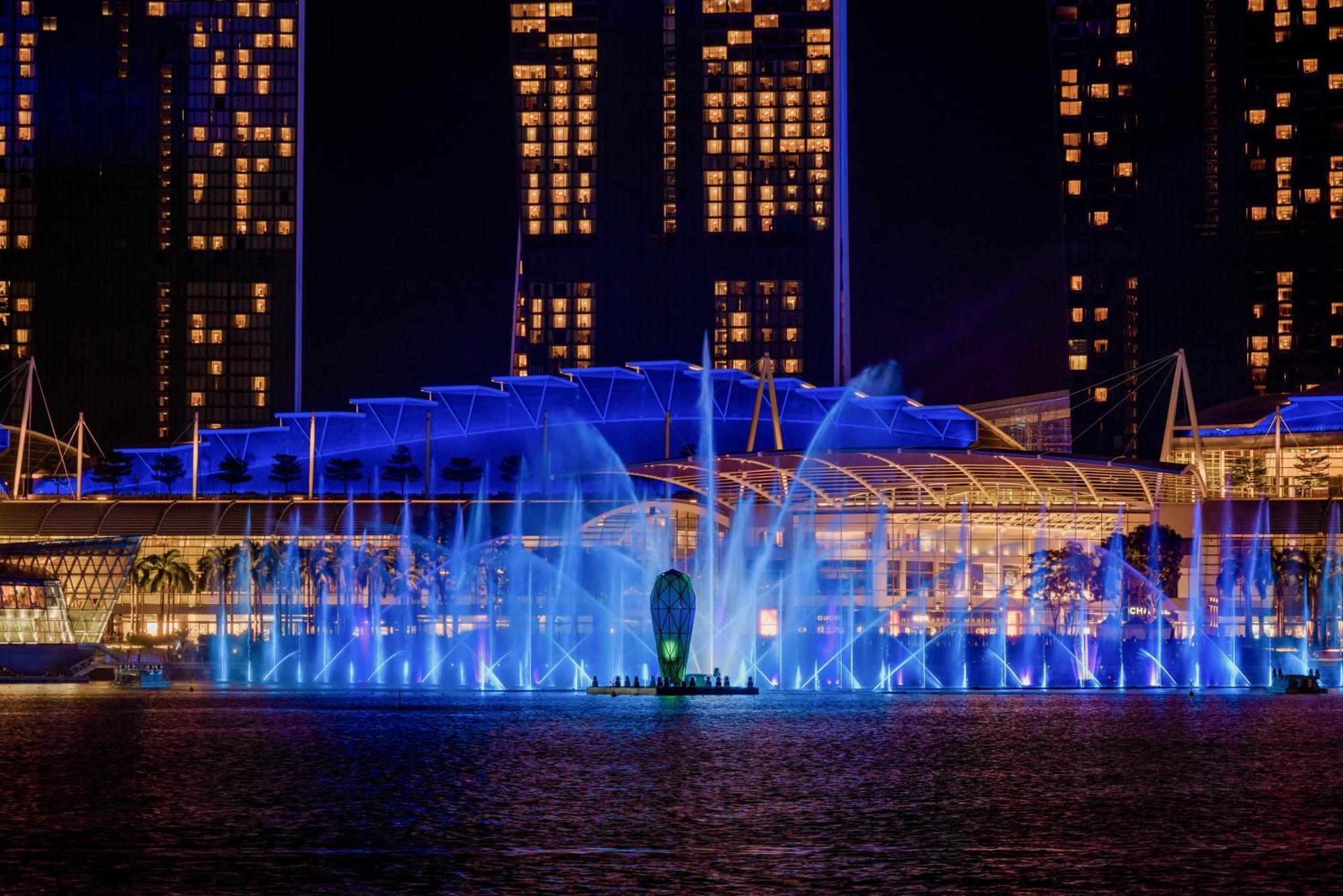 Marina Bay Sands Singapore Buitenkant foto Fountain at the Marina